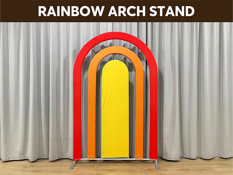 Rainbow Arch Backdrop Stand Chiara Wall Pillowcase Backdrop Custom Photo Booth Background Baby