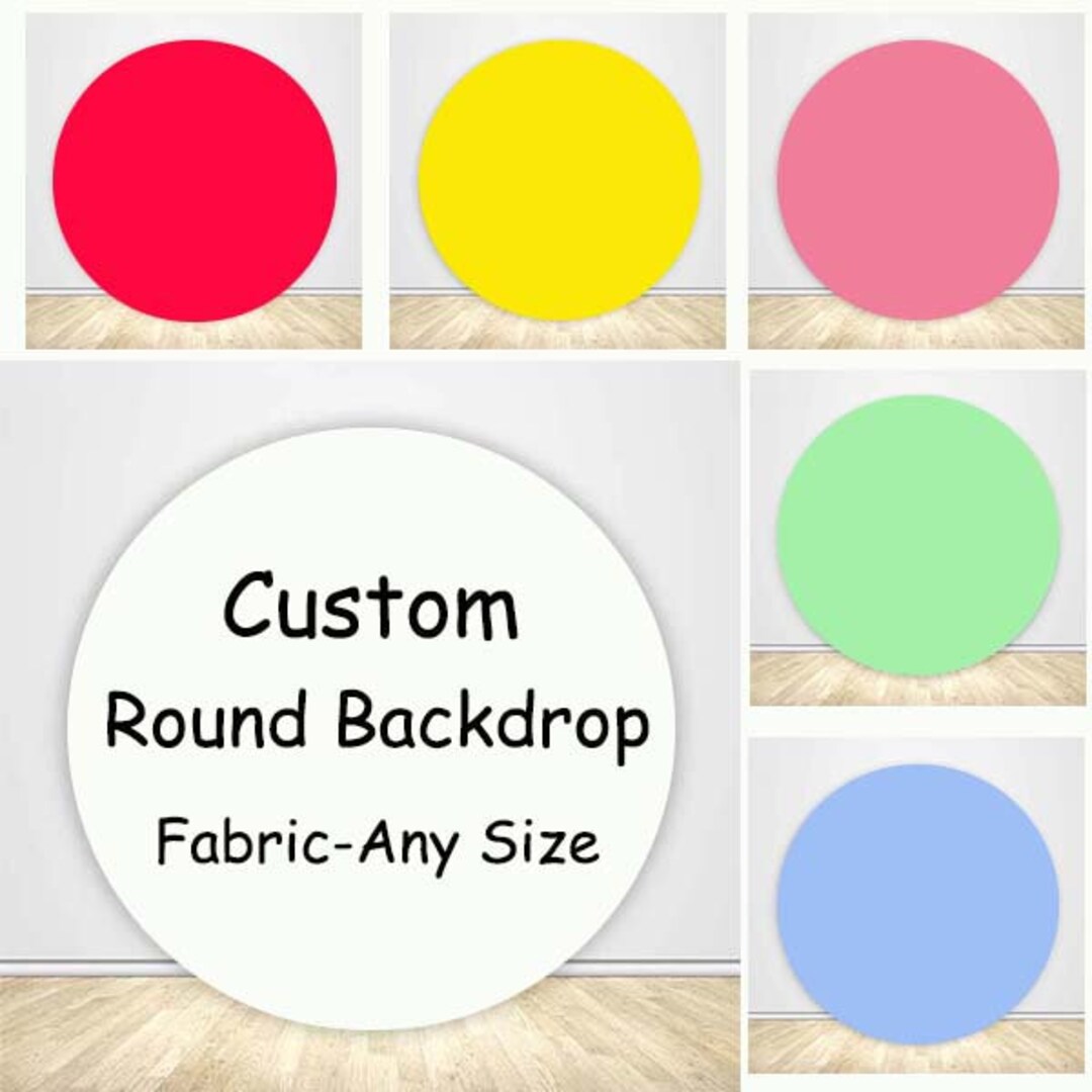 Solid Color Circular Shape Solid Color Round Fabric Backgroundred Yellow Green Blueand - Etsy