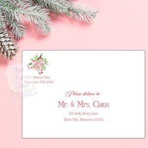 Fichier numérique d'adressage des enveloppes | Auto-modifiable | Fichier d'adresses d'enveloppe de carte de Noël | Auto-modifiable | Fichier enveloppe numérique personnalisé