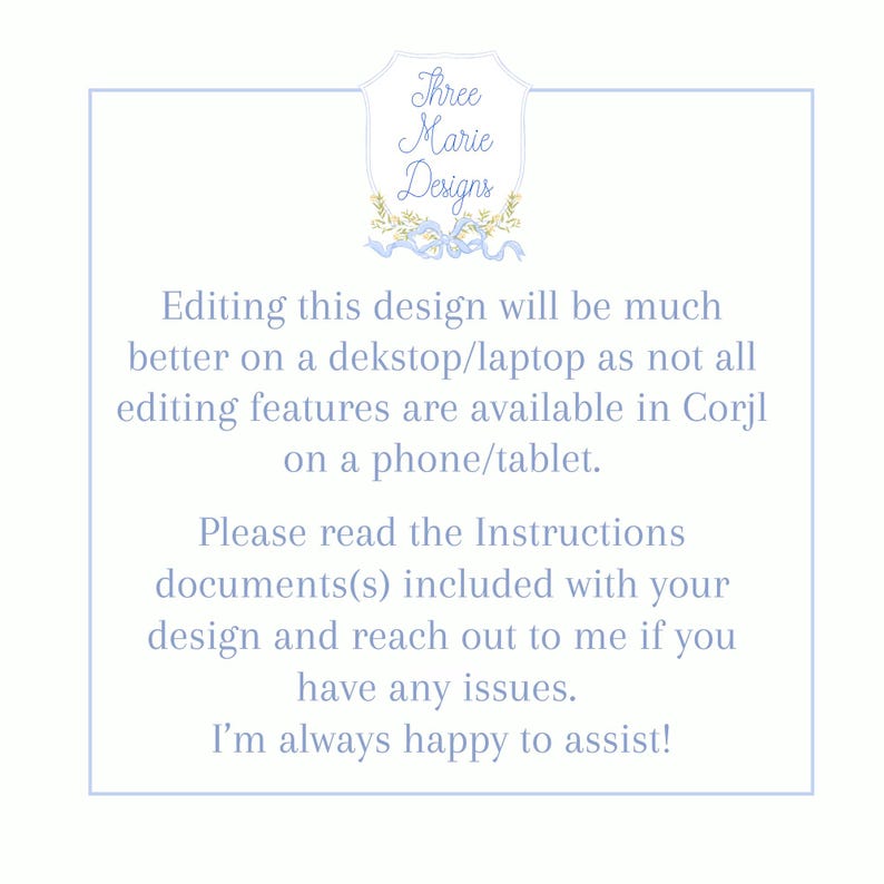 a sign that says editing this design will be much better on a desktop