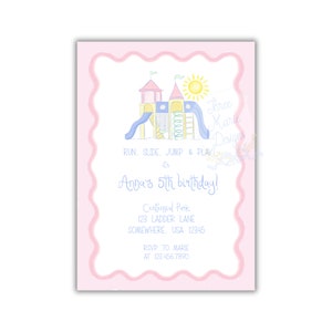 Playground Birthday Party Invite | Playground Party Invitation | Self-Editable | Playground Invitation | Run, Jump, Slide and Play Invite