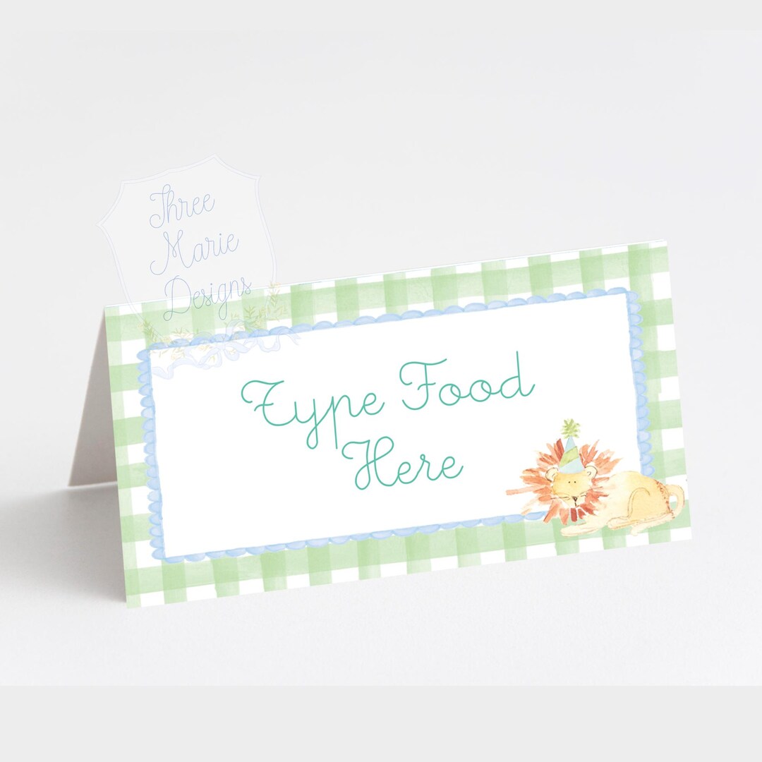 Watercolor Party Animals Food Signage | TWO Wild | Wild ONE | Party ...