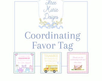 Koordinieren Favor Tag Design | 7,5x7cm