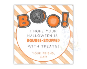 Halloween Cookie Treat Geschenkanhänger |  Halloween-Deko Anhänger | Cookie Halloween Anhänger | Klasse Geschenk Halloween Geschenkanhänger | Halloween-Gastgeschenk