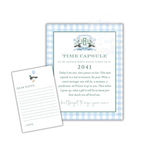 One Lucky Duck Time Capsule Station Beschilderung und Notizkarte | Eine glückliche Enten-Geburtstags-Dekor | Stockente Duck Time Capsule Downloads Selbstveränderbar