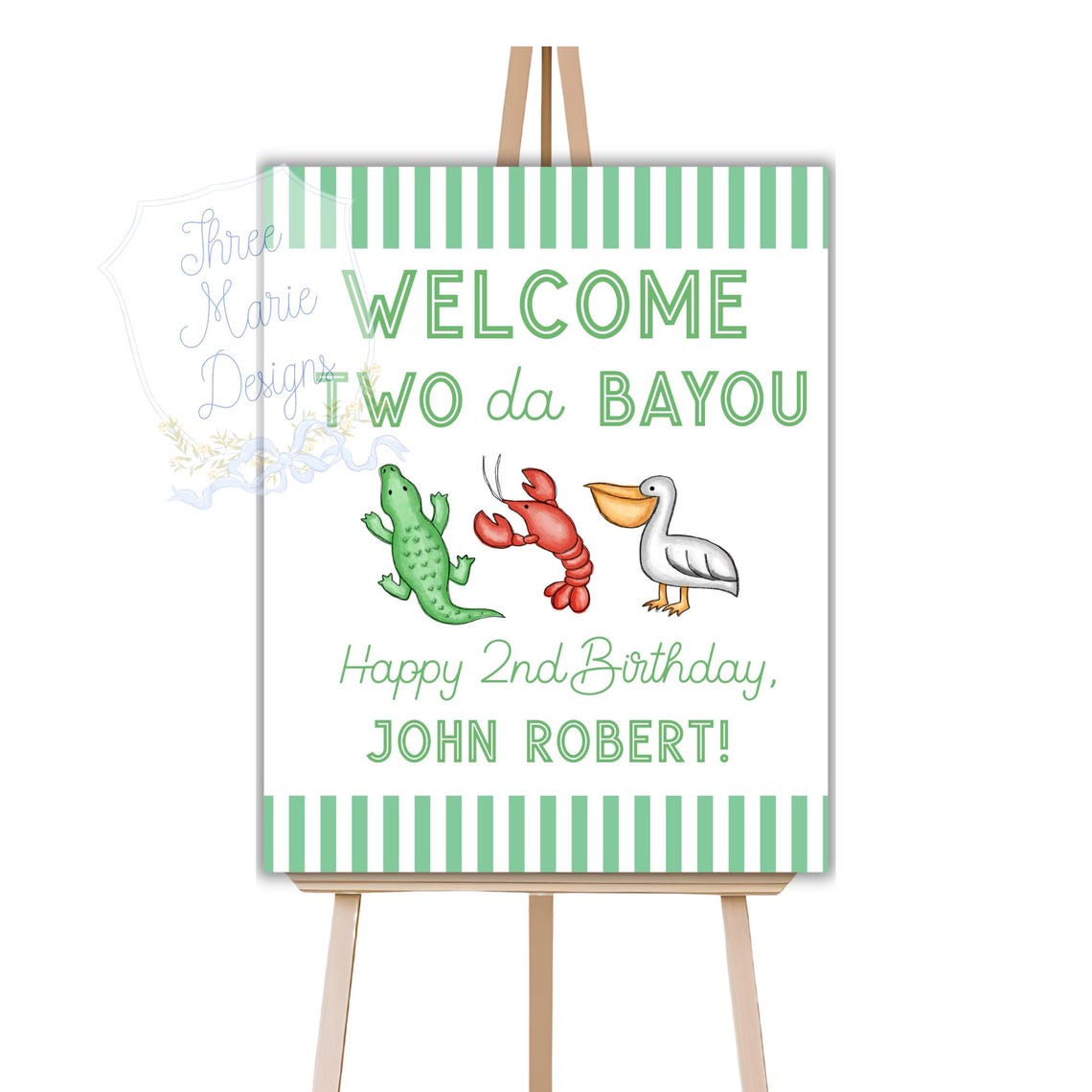 Editable Bayou Birthday Welcome Sign | Fat Twosday Invite | Two Da ...