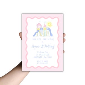 Playground Birthday Party Invite | Playground Party Invitation | Self-Editable | Playground Invitation | Run, Jump, Slide and Play Invite image 5