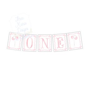 Pink Bow High-Chair Banner Printable | Classic ONE High Chair Banner | 4x5 Paper Banner Cards | Classic Bow Party Decor | Digital Download