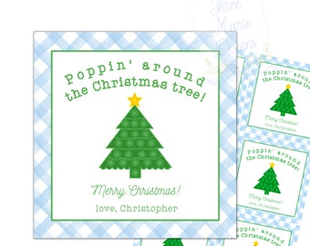 Pop It Geschenkanhänger Weihnachten | Poppin Rund um den Weihnachtsbaum Geschenkanhänger | Kita Weihnachtsgeschenk | Selbstschnitt | Pop-It Weihnachtsgeschenk