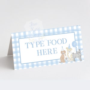 Puppy Party Food Tent Printable | Self-Editable | Come Sit Stay | Puppy Party Signage | Pink Dog Party | Food Table Signage | Puppy Decor