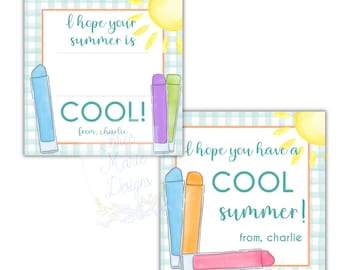 Ha en COOL sommartagg | Glassfavorittagg | Självredigering | Sommarkurspresent | Akvarell glasstagg | Glassfavorittagg för fest