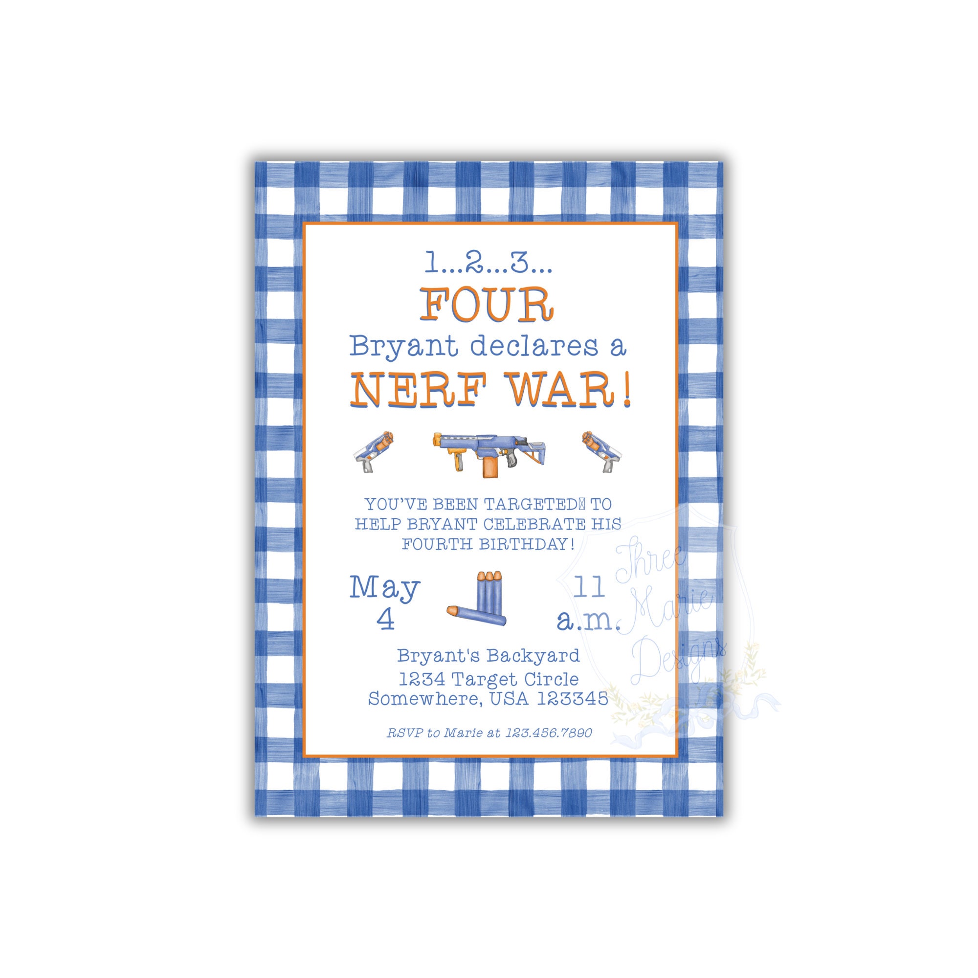Dart Gun Birthday Invite SelfEditable Dart Party Invitation Youve been Targeted Watercolor Dart Gun Invitation