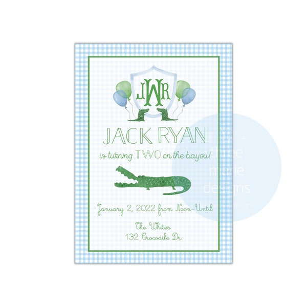 Girl Alligator Invitation Etsy UK girl-alligator-invitation-etsy-uk