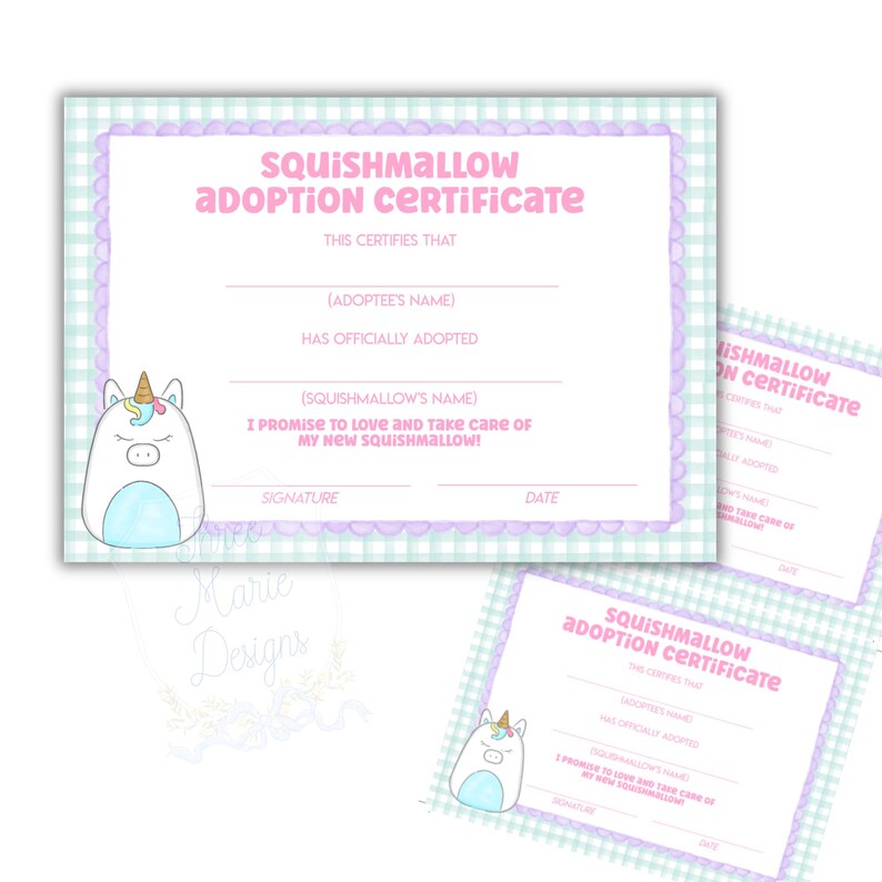 Adopt a Squishie Station Signage Favor Tag, Squish on Over Birthday ...