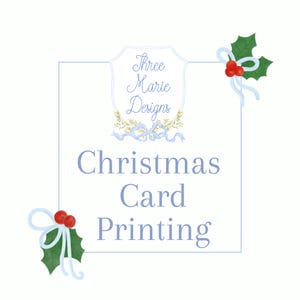 Aggiunta stampa biglietti di Natale / Acquista CON design / Inviti stampati 5x7 + buste bianche / Opzioni mono o bifacciali