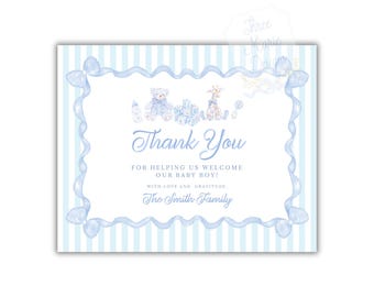 Arbeits- und Lieferpersonal Dankeschön Schild zum Ausdrucken | Medizinisches Personal Dankeskarte Digitaler Download | Baby Boy Krankenhaus Danke Korb Hinweis