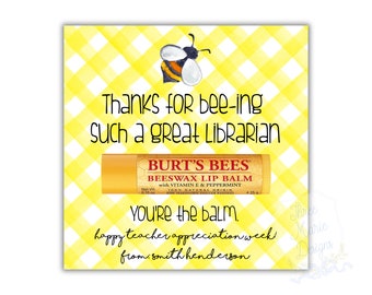 Bienen Lehrer Wertschätzung Geschenkanhänger | Bibliothekar Geschenk | Schulratgeber Geschenk | Biene Lehrer Geschenkanhänger | Danke, dass du großartig bist | Bienenwachstuch