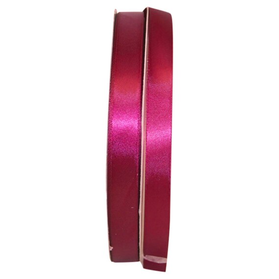 Satin Wine Color Ribbon 1-1/2 inch x 50 Yards Double Face for Gift Wrapping  a