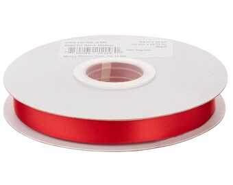 1.5 Red Double Face Satin Ribbon 5 yard Reel 
