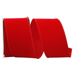 Samtband, Rot, 2 1/2 Zoll, passender Drahtrand, 25-YDS, Innen/Outdoor