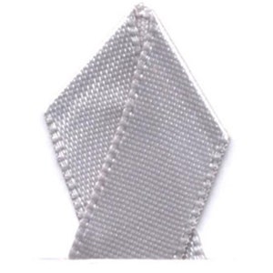 Double Face Satin Ribbon, Metal Grey, 1/4 Inch, 100-YDS