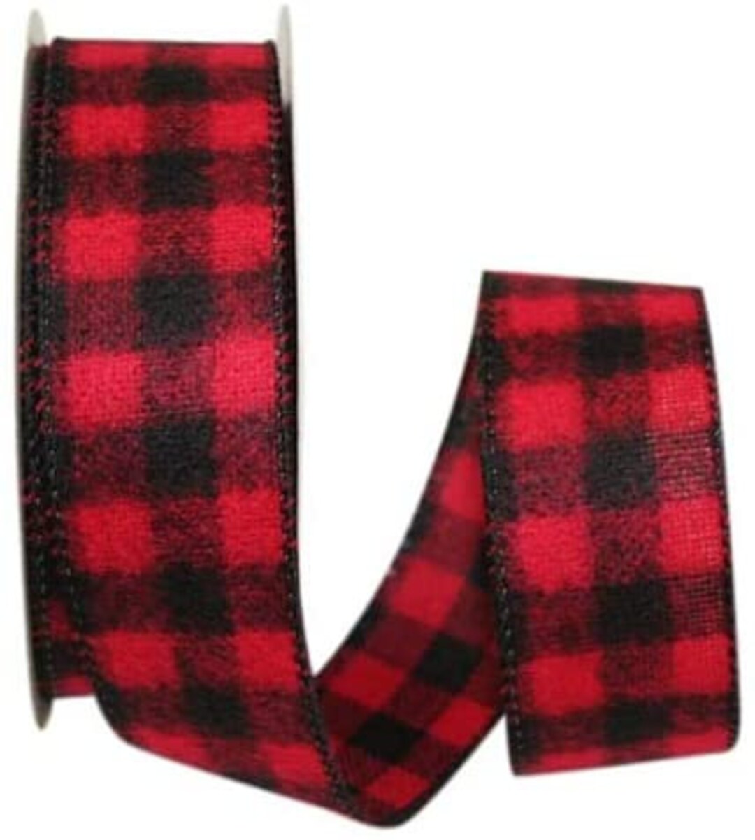 Buffalo Flannel Ribbon, Red/black, 3 Widths, 10-YDS, Wire Edge - Etsy