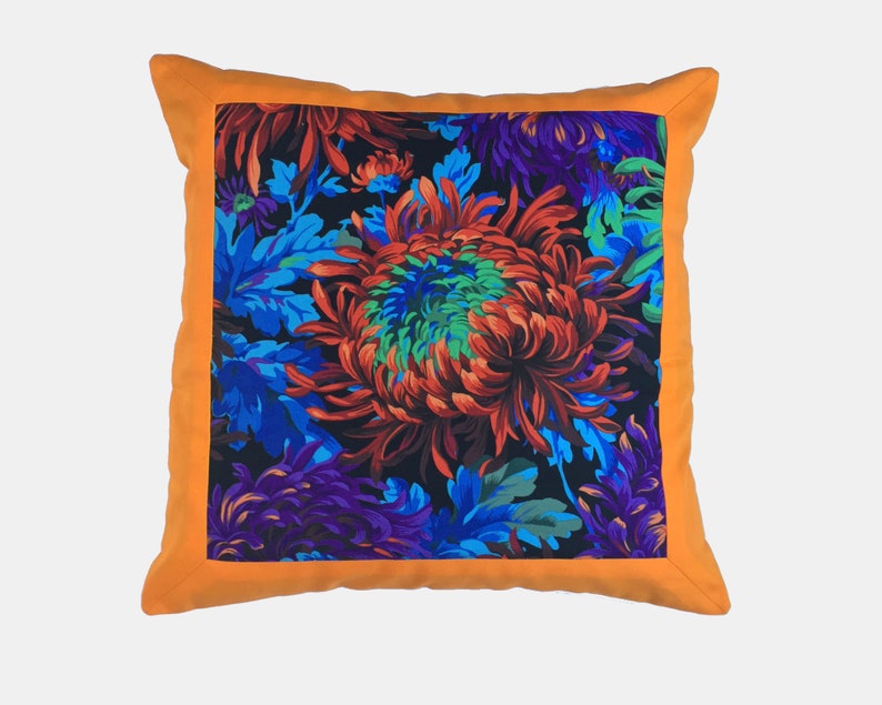 Colourful Bohemian Pillow Kaffe Fassett Design Black And Etsy