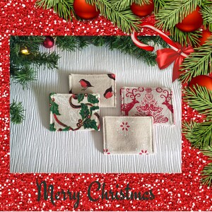 Bolsa para cartão de presente de Natal, ou carteira de dinheiro, presente de Natal, amigo secreto, carteira de presente