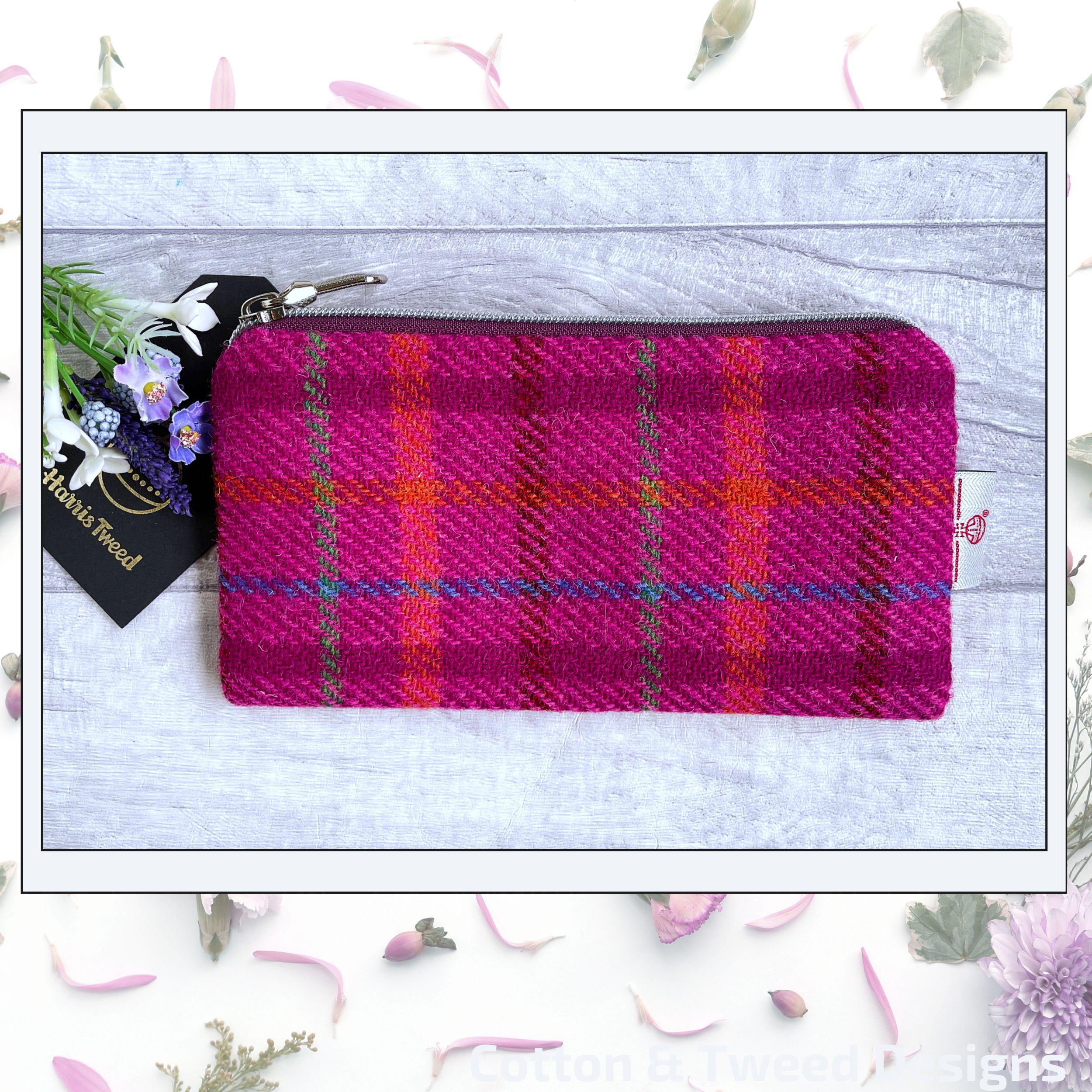 Harris Tweed アーガイルチェックポーチ