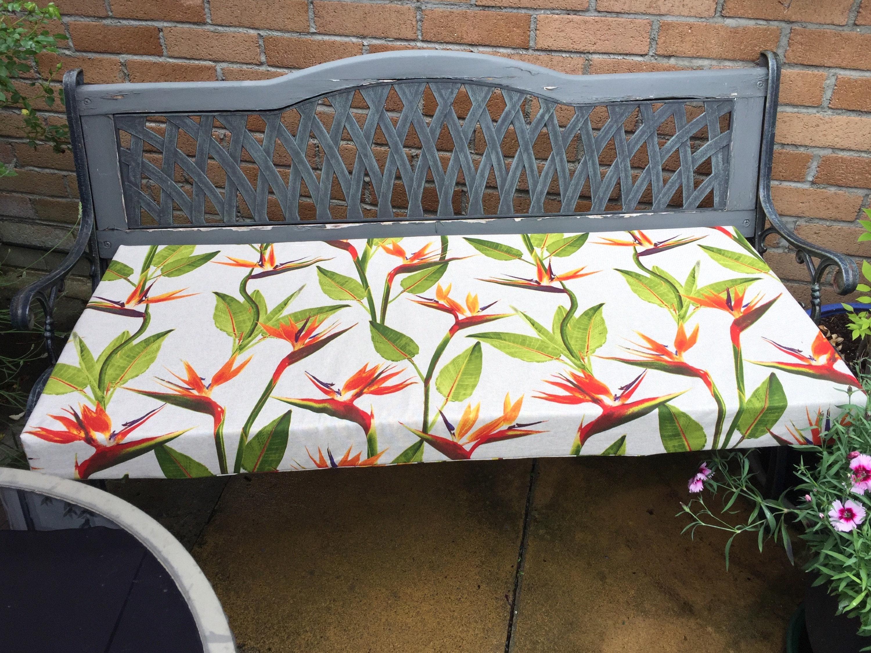 Bespoke Bench Cushion Fabric Example Etsy