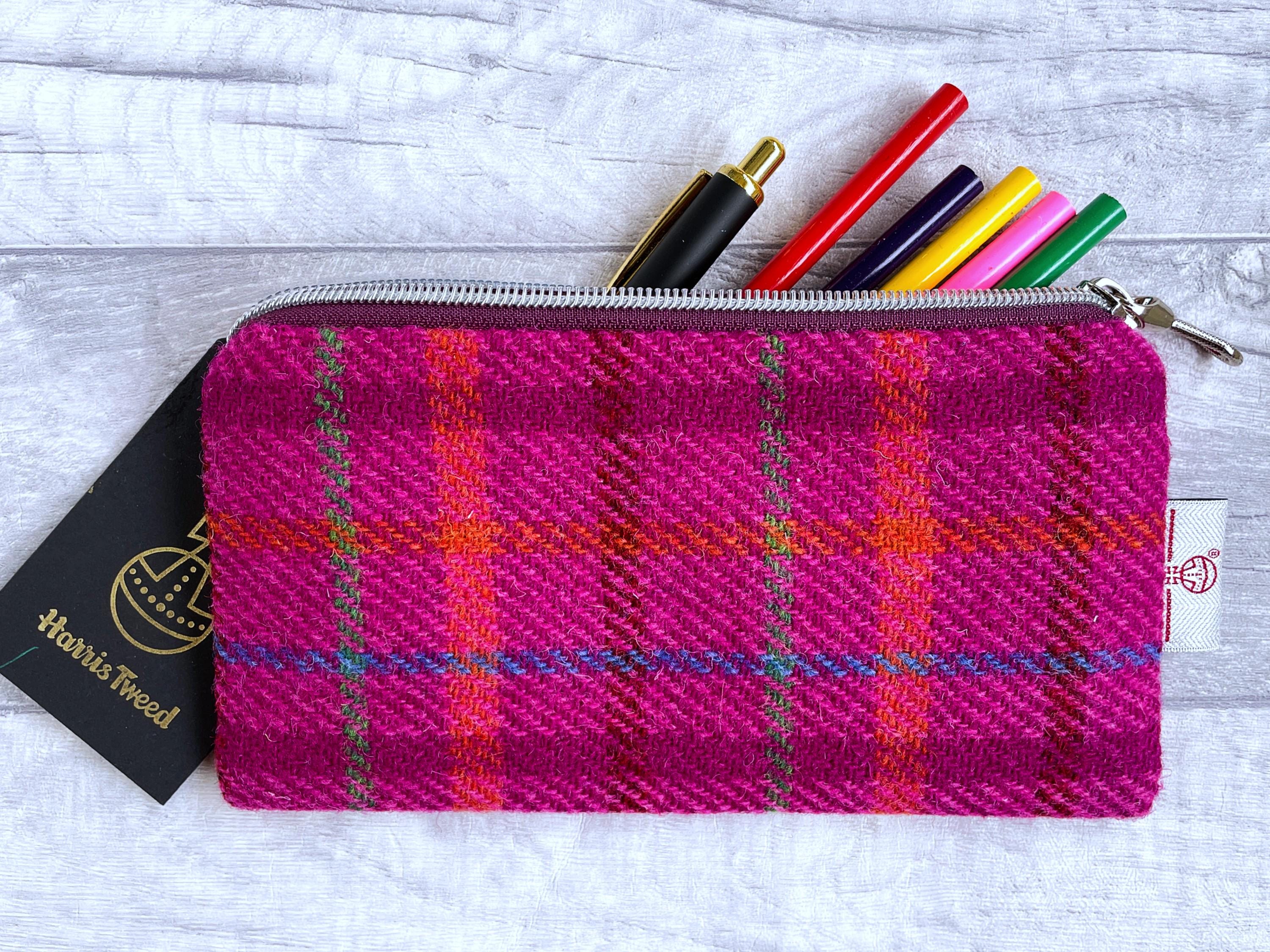 Harris Tweed アーガイルチェックポーチ