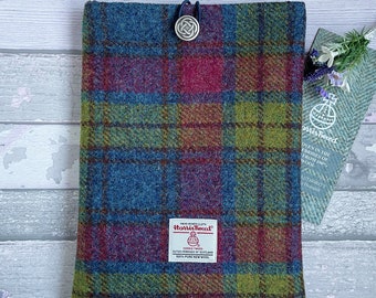 Harris Tweed E-Reader Sleeve, Kindle Case, Various Sizes with Zip or Button Closure