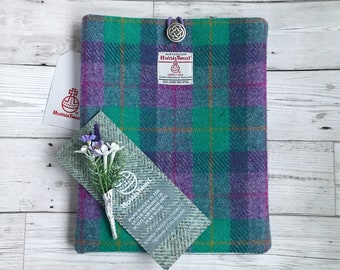 Handmade Harris Tweed Tablet Case,  Custom Made to Fit, Gift for Him or Her, The Perfect Travel Gift