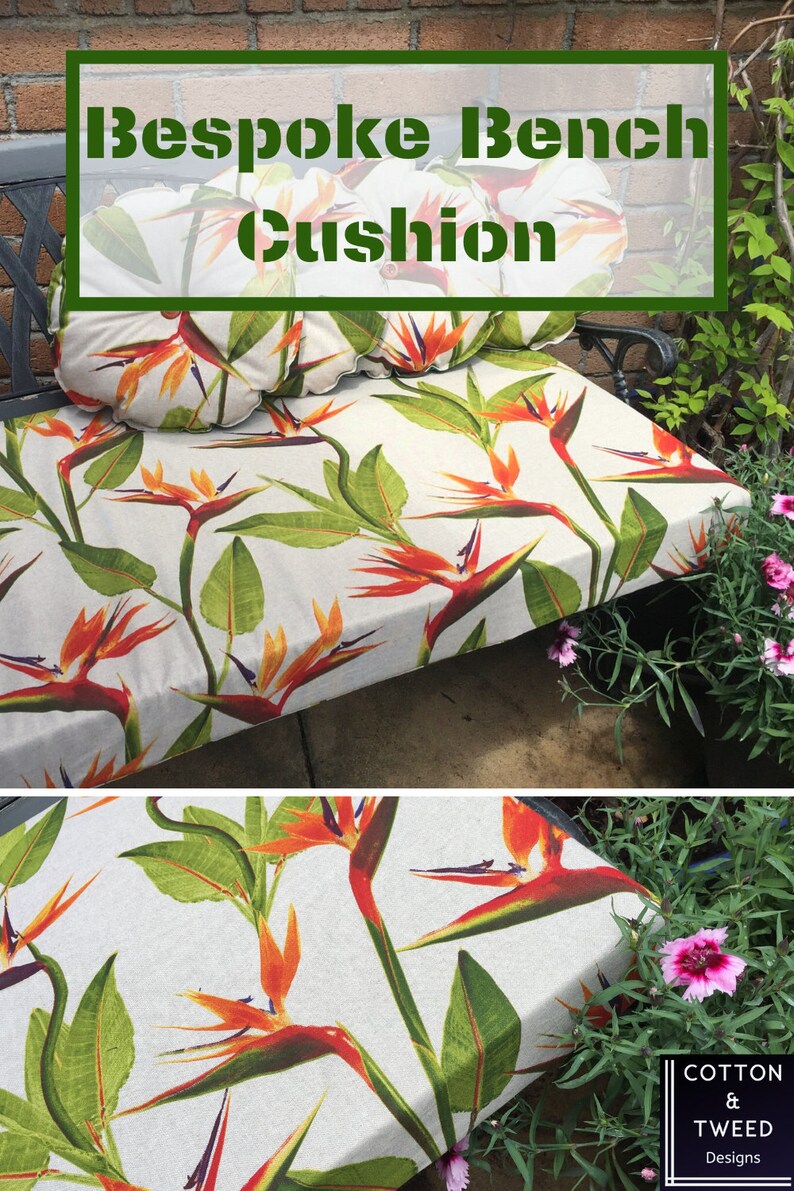 Bespoke Bench Cushion Fabric Example Etsy