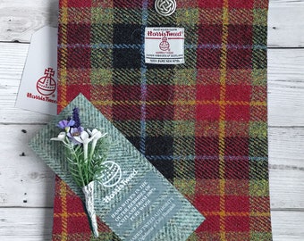 Beautiful Harris Tweed E-Reader Sleeve, Kindle Case, Various Sizes with Zip or Button Closure