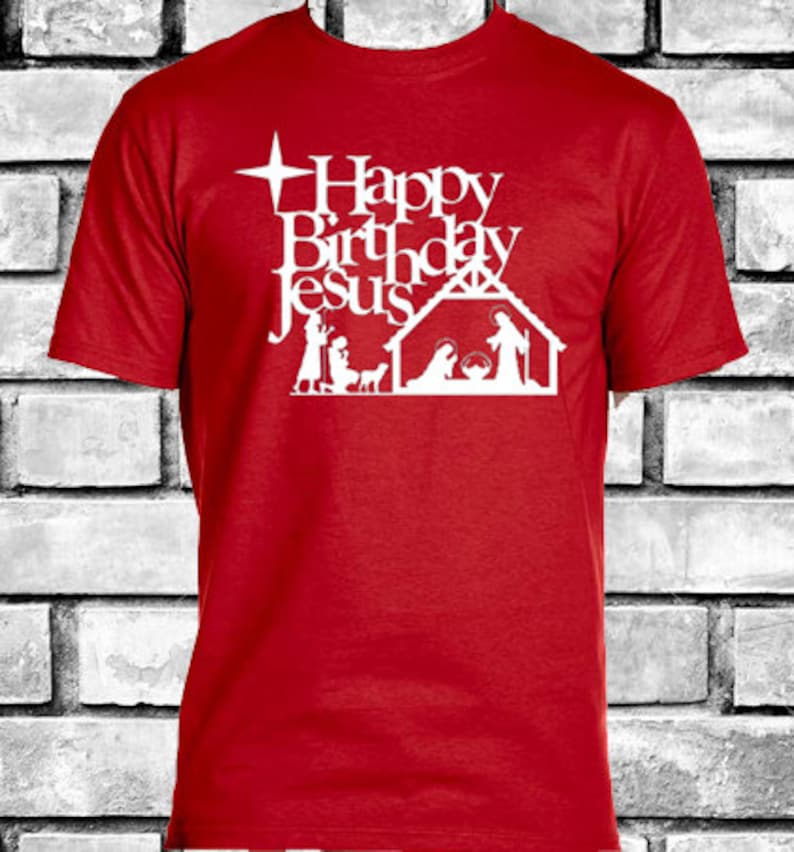 Happy Birthday Jesus tee shirt t shirt Christmas gift Etsy