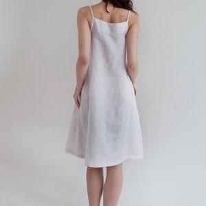 Linen Nightdress Jasmine, Linen nightgown, Women's linen nightwear,Linen slip dress image 2