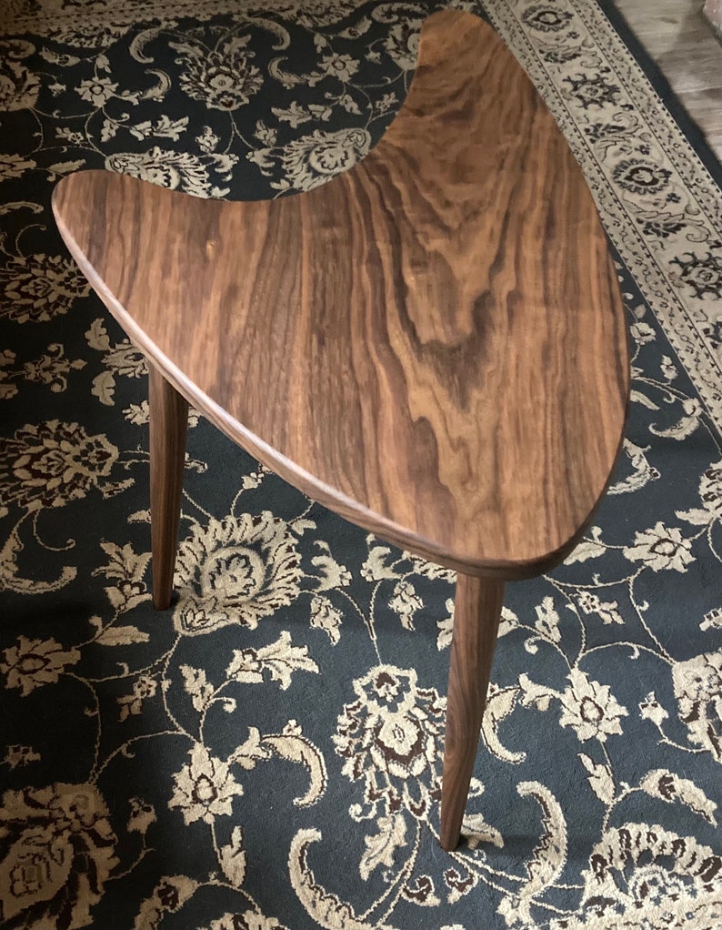 Solid Walnut Mid Century Modern Side Table ~ the Cap’n Kirk Table - Etsy