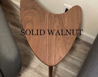 Solid Walnut Mid Century Modern Side Table ~ The Cap’n Kirk Table