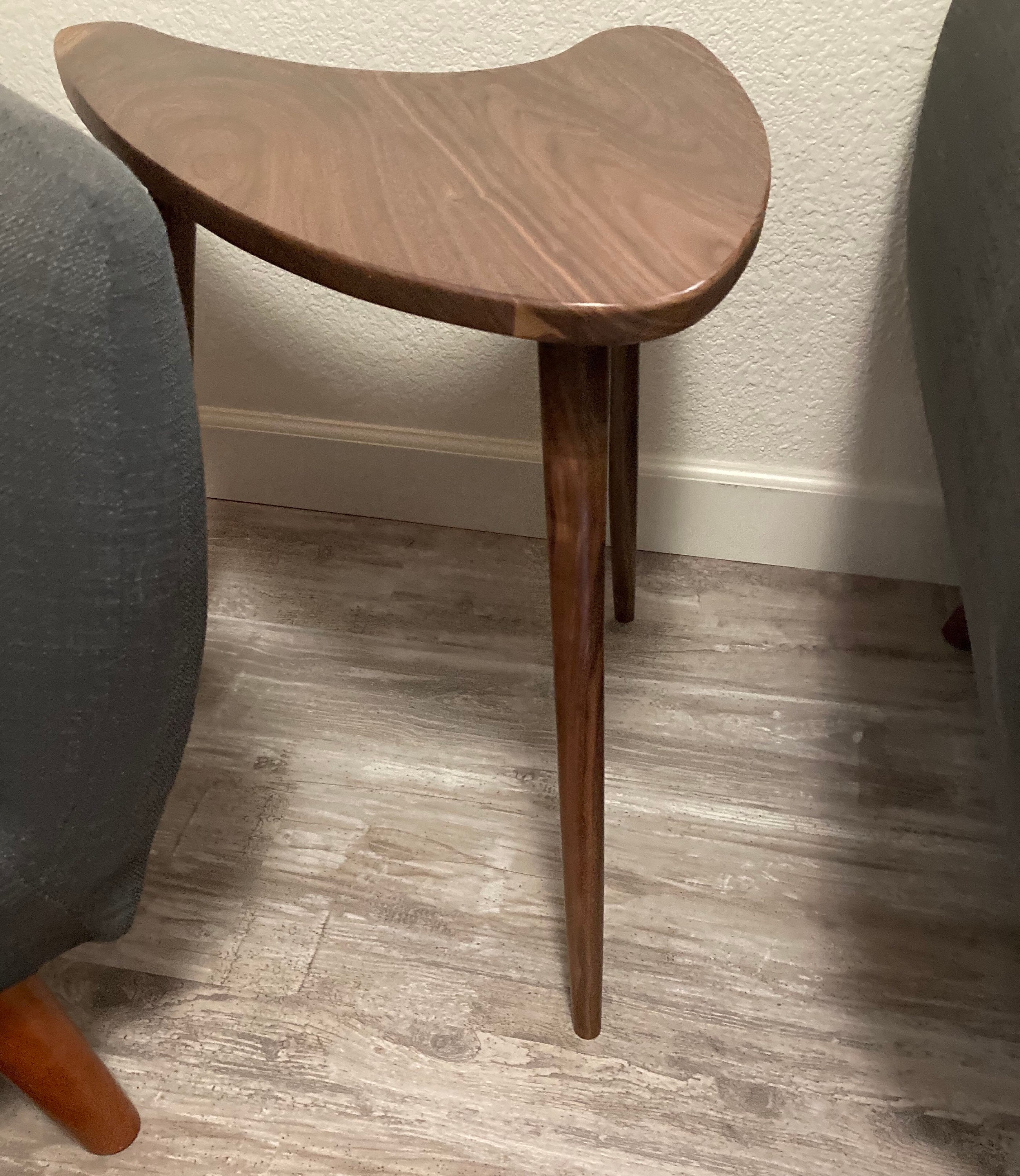 Solid Walnut Mid Century Modern Side Table ~ the Cap’n Kirk Table - Etsy