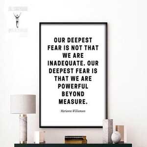 Powerful Beyond Measure Marianne Williamson Nelson Mandela Coach Carter Printable Wall Art PDF JPG