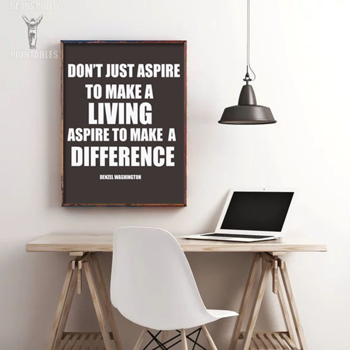 Denzel Washington Don't Just Aspire to Make A Living Etsy UK