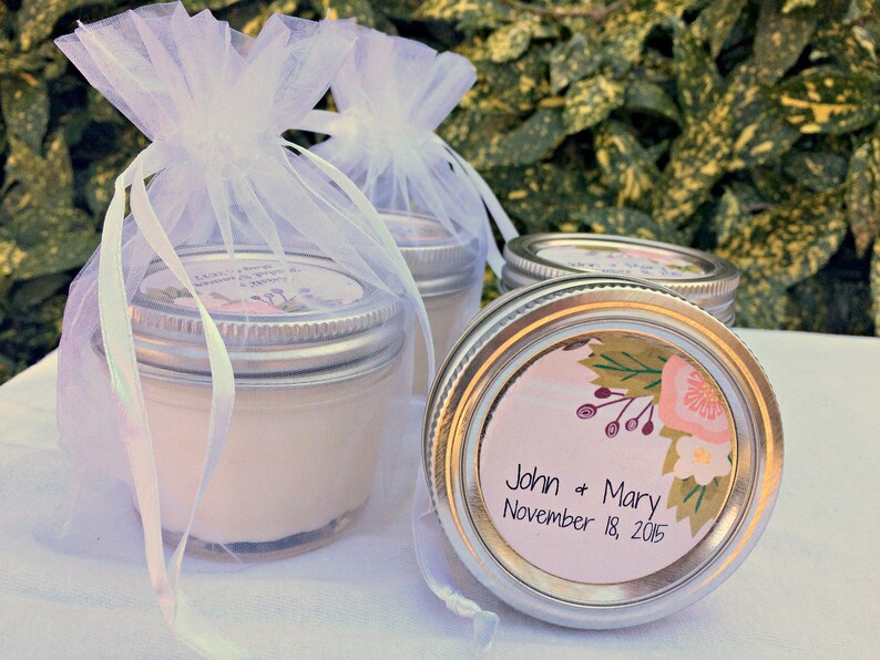 personalized candle wedding favors