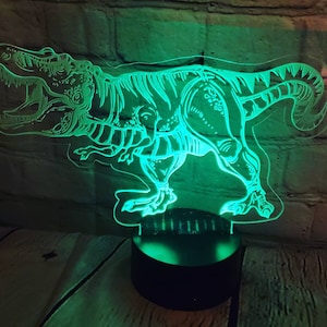 Digital SVG File T-Rex Dinosaur Acrylic Nightlight ONLY for Glowforge or laser