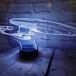 Digitale Star Trek Enterprise acryl nachtlampje SVG gesneden bestand ALLEEN voor Glowforge of laser