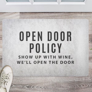 Wine Door mat Wine Lover Doormat Welcome Mat Housewarming Gift Funny Doormat Front Door Mat First Home Gift for Couple Vino Gifts Winosaur