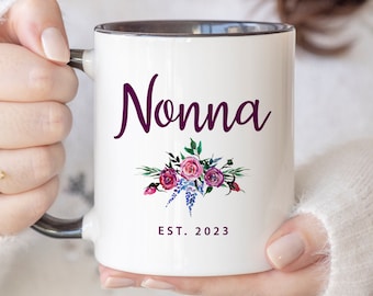 Personalized Nonna Mug Sweet Nonna Coffee Mug Grandma Mothers Day Gifts Coffee Cup For Nonna Floral Ceramic Christmas Mug Gift Idea 3