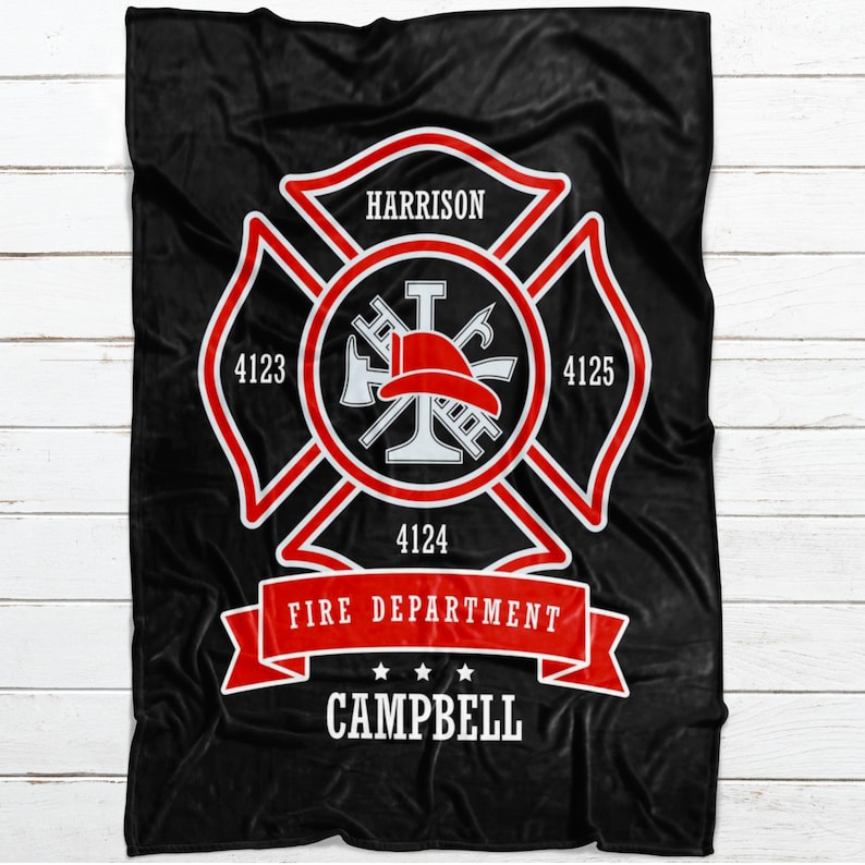 Firefighter Gift for Him Fireman Gifts for Firefighter Blanket Etsy