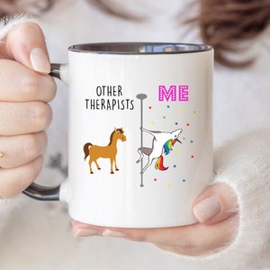 Therapist Coffee Mugs Mental Health Funny Gifts Therapist Appreciation Coffee Cups Counselors Mugs Cute Unicorn Cups Brain Health Cups 832