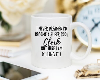 Law Clerk Mug, Law Clerk Gift, Gift For Clerk, Personalized Clerk, Funny Clerk, Lawyer Student, Law School Graduate Gift, Clerk Gift